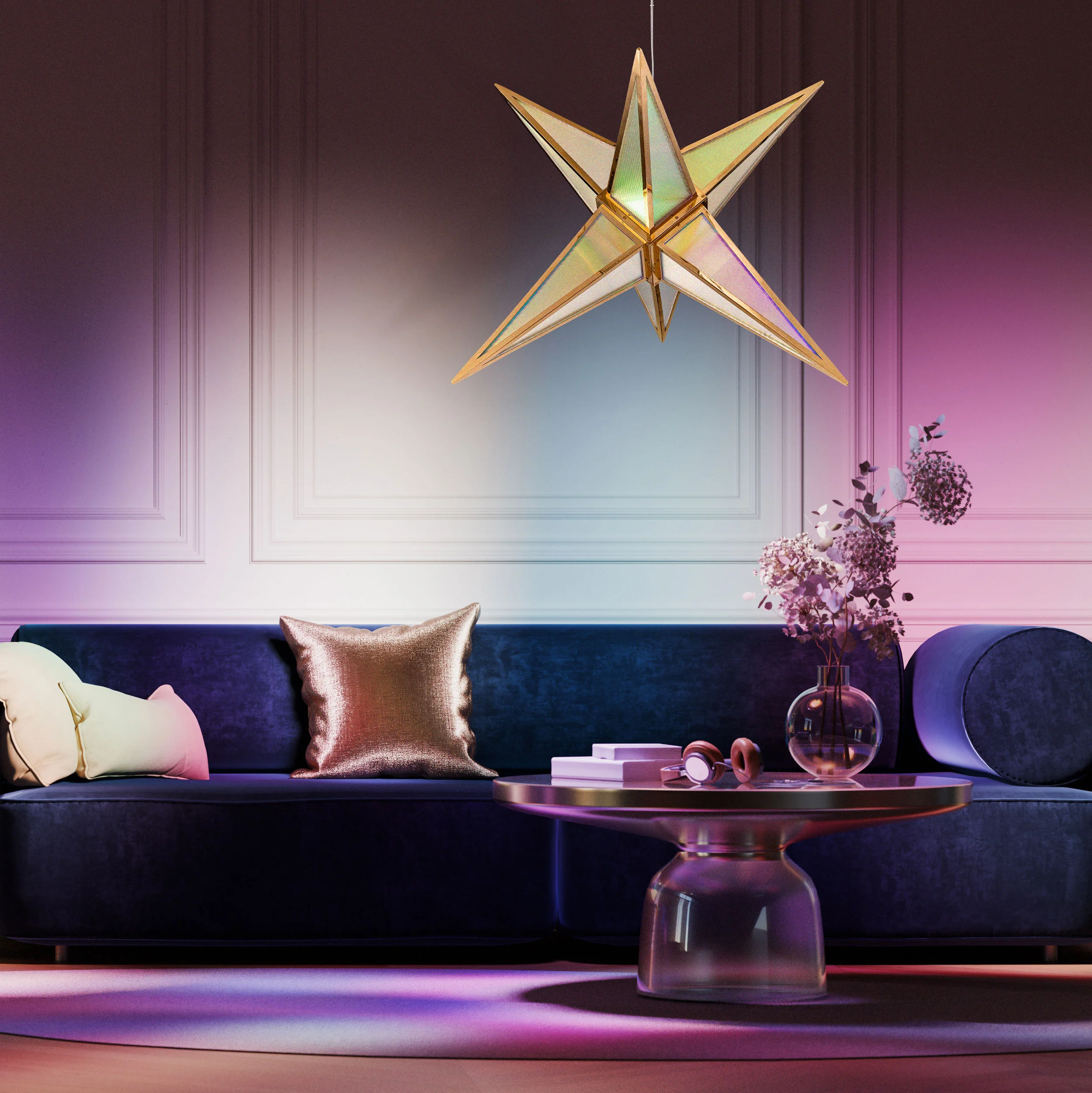 Ziva by Golden Lighting Spectrum Integrated LED 29in Pendant in Rose Gold - Image 4